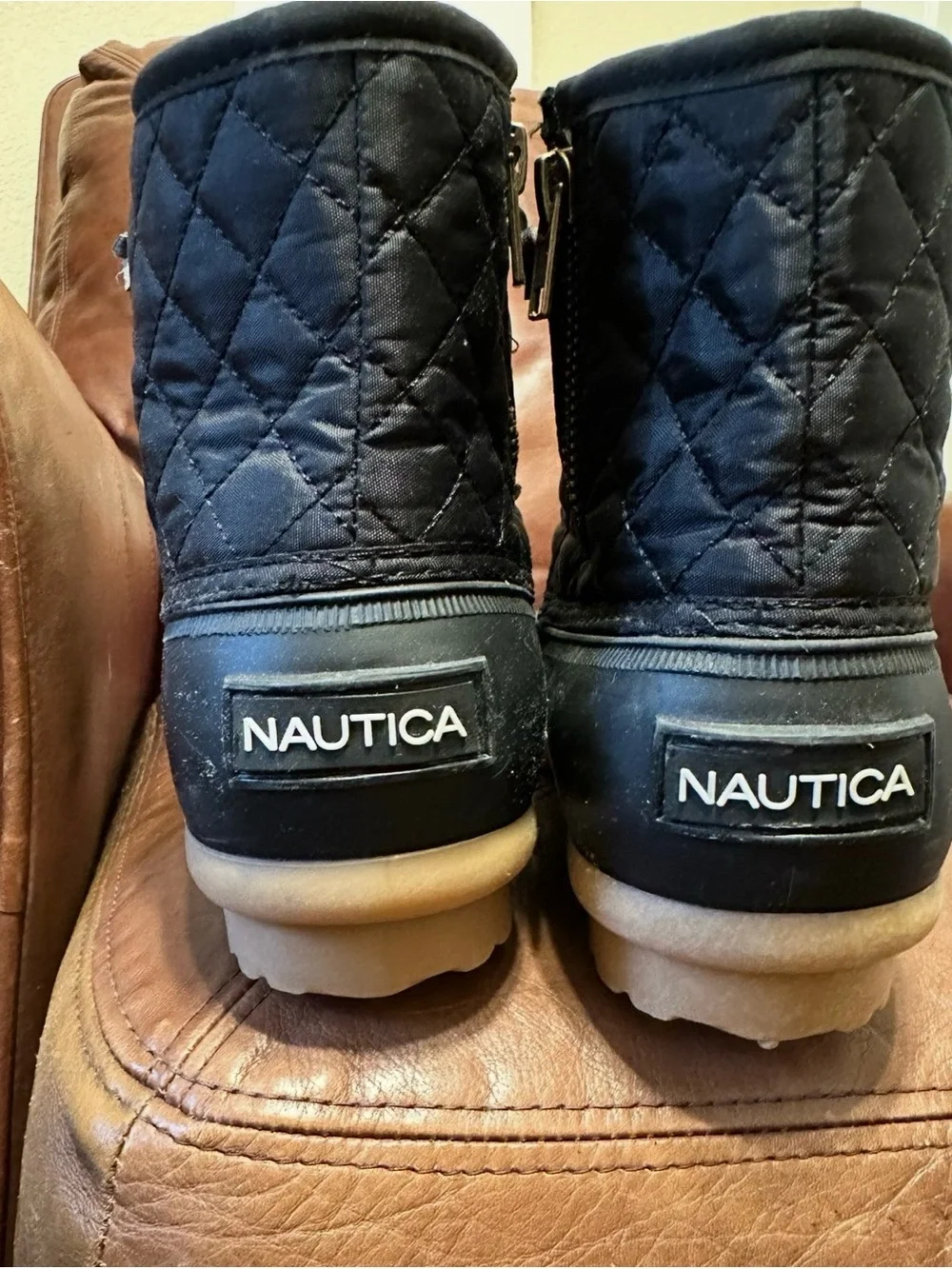 Nautica | “Dorsay” Black Quilted Duck Boots - Women’s 7